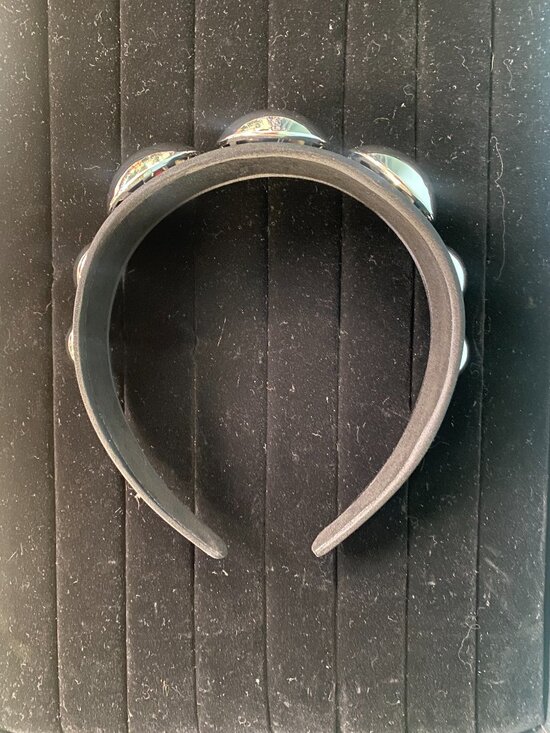 Silver Dome Stud Headband Statement Minimalist Modern main image 6